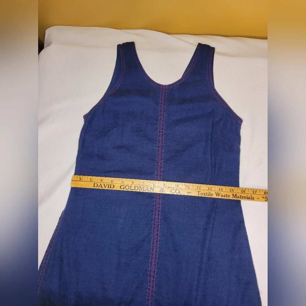 Sold! Tommy Bahama Palm-A-Dora Sheath Linen Blend Blue Mini Dress sz S - Picture 6 of 11